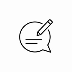 writing a comment icon sign vector