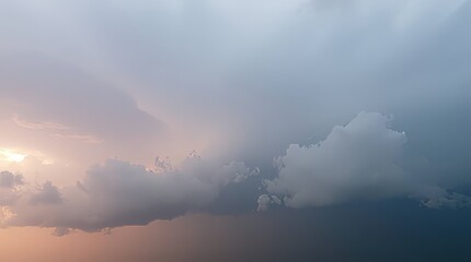 Obraz premium Dramatic Clouds: An awe-inspiring vista captures the dance of ethereal formations across the expanse, creating a mesmerizing sky.