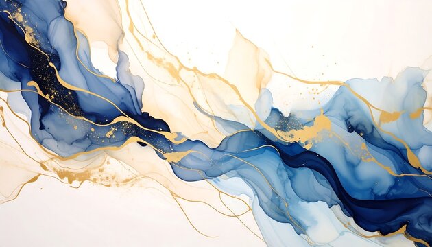 Abstract fluid art with flowing colors