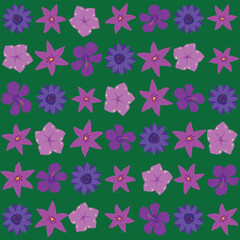 Abstract Floral Pattern Background with Artistic Botanical Elements