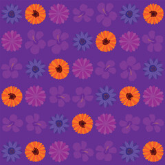 Abstract Floral Pattern Background with Artistic Botanical Elements