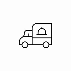 food delivery truck icon sign vector