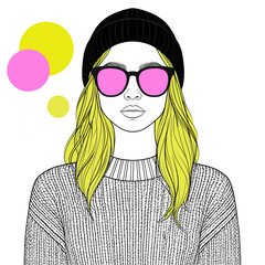 girl with sunglasses