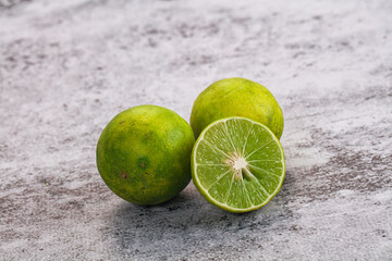 Fresh sour green lime fruit