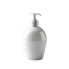 A sleek, minimalist white pump bottle on a plain background, ideal for showcasing skincare products or liquid soap with a modern aesthetic.