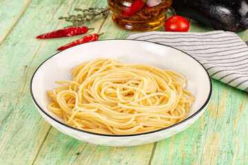 Italian pasta spaghetti with oil