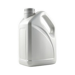 A sleek and modern white plastic container with a handle, ideal for storing liquids like detergent or oil. The minimalist design emphasizes functionality and ease of use.