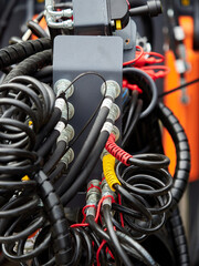 Agricultural Machine Hydraulic System with Valves and Tubes