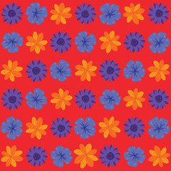 Abstract Floral Pattern Background with Artistic Botanical Elements