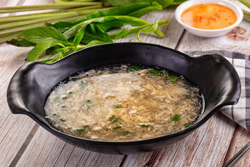 Hot Asian crab meat soup