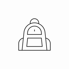 school backpack bag icon sign vector