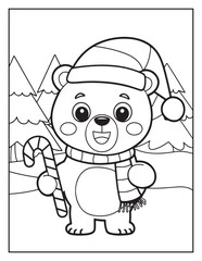 Merry Christmas Coloring Pages, Christmas Elements, Coloring Book, Coloring Pages, Black & White Line Art, Vectors Illustration, Holly Day, Best Coloring Pages For Kids, Printable Merry Christmas