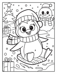Merry Christmas Coloring Pages, Christmas Elements, Coloring Book, Coloring Pages, Black & White Line Art, Vectors Illustration, Holly Day, Best Coloring Pages For Kids, Printable Merry Christmas