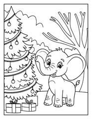 Merry Christmas Coloring Pages, Christmas Elements, Coloring Book, Coloring Pages, Black & White Line Art, Vectors Illustration, Holly Day, Best Coloring Pages For Kids, Printable Merry Christmas