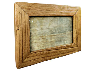 Vintage Style Natural Teak Frame – Isolated PNG for Mockup
