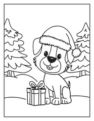 Merry Christmas Coloring Pages, Christmas Elements, Coloring Book, Coloring Pages, Black & White Line Art, Vectors Illustration, Holly Day, Best Coloring Pages For Kids, Printable Merry Christmas