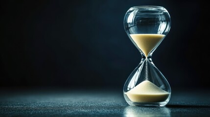 Hourglass on dark background