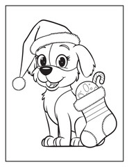 Merry Christmas Coloring Pages, Christmas Elements, Coloring Book, Coloring Pages, Black & White Line Art, Vectors Illustration, Holly Day, Best Coloring Pages For Kids, Printable Merry Christmas