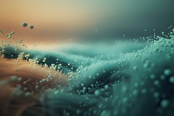 Liquid Motion Cloudscape with Particle Splash