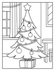 Merry Christmas Coloring Pages, Christmas Elements, Coloring Book, Coloring Pages, Black & White Line Art, Vectors Illustration, Holly Day, Best Coloring Pages For Kids, Printable Merry Christmas