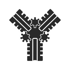 Antibody icon vector silhouette illustration isolated on white background