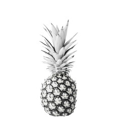Obraz premium Monochromatic Pineapple A Stylish Minimalist Fruit Illustration isolated on transparent background