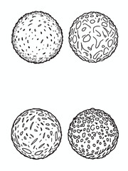 Laddu indian dessert food 