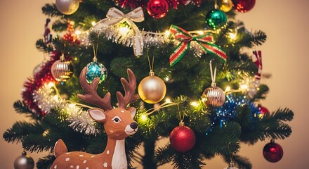 Christmas Deer Ornament: Festive Holiday Tree Decoration