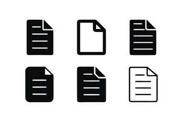 set of Approved document icon vector silhouette illustration isolated on white background