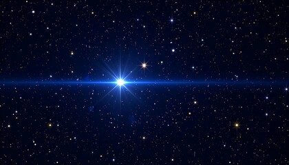 Cosmic brilliance Star burst across the dark vastness of space with tiny stars.