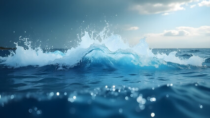 Obraz premium waves breaking on the rocks