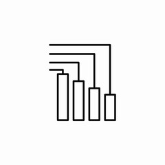 bar chart data icon sign vector