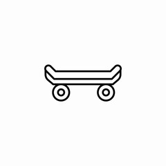 skateboard toy sport icon sign vector