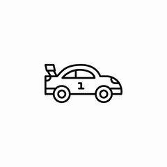 toy racing car icon sign vector