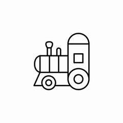 toy train engine icon sign vector