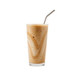A refreshing coffee smoothie with swirling textures ready to invigorate your senses on a warm on transparent background