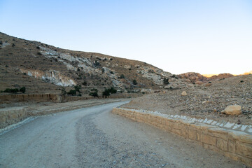 Rock formation in the morning, taken near Petra National Park, Jordan