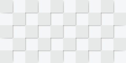 Abstract Geometric Pattern of Interlocking Squares in Light Gray