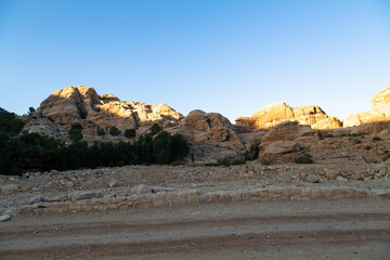 Rock formation in the morning, taken near Petra National Park, Jordan