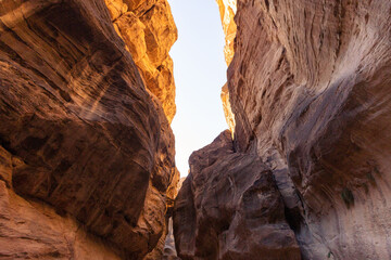 Rock formation of Petra National Park in Jordan