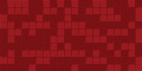 Abstract Red Geometric Background with Square Tiles