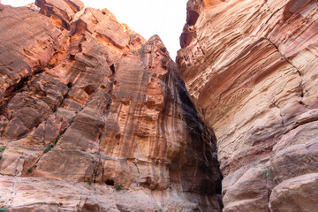 Rock formation of Petra National Park in Jordan