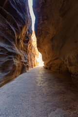 Rock formation of Petra National Park in Jordan
