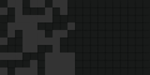 Abstract Geometric Pattern of Dark Gray Squares