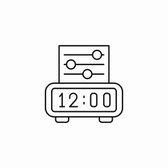 alarm clock settings icon sign vector