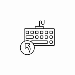keyboard return input icon sign vector