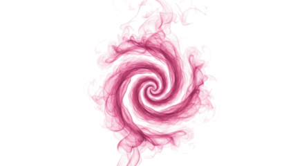 Abstract Pink Swirling Smoke Design Intricate Spiral Pattern Delicate and Airy Texture Translucent Rose Hues.