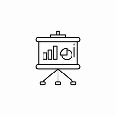 presentation chart board icon sign vector