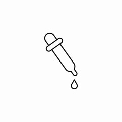single liquid dropper icon sign vector