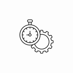 time management gear icon sign vector
